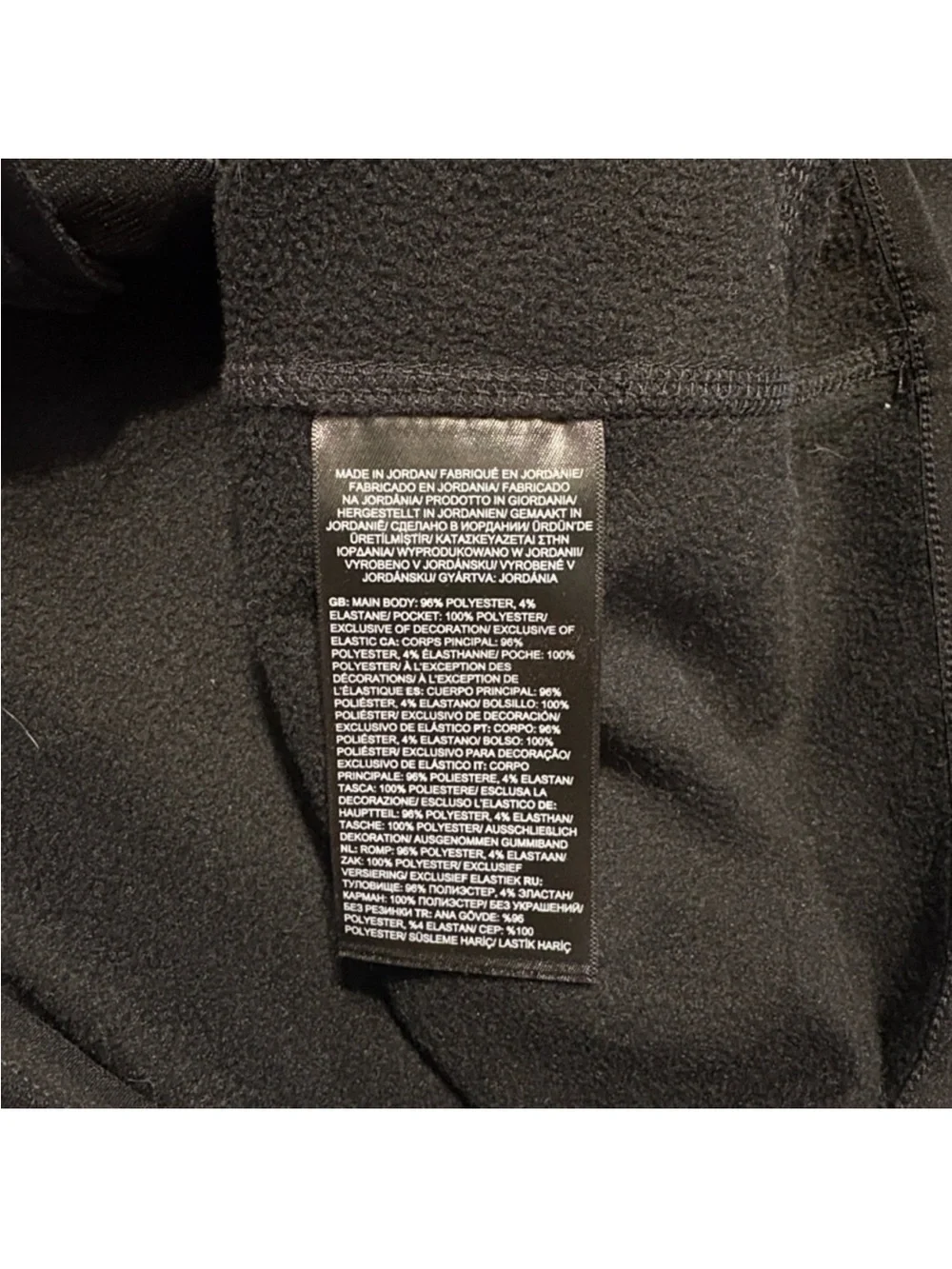 The North Face TNF Performance Fleece Full Zip Hoodie Size Medium Black Trail